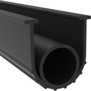 BOWSEN Garage Door Bottom Seals Weatherproof Weatherstrip Threshold Buffering Sealing High Performance EPDM Rubber Weather Resistance Gasket Black 1/4 Inch T-End,10ft Long
